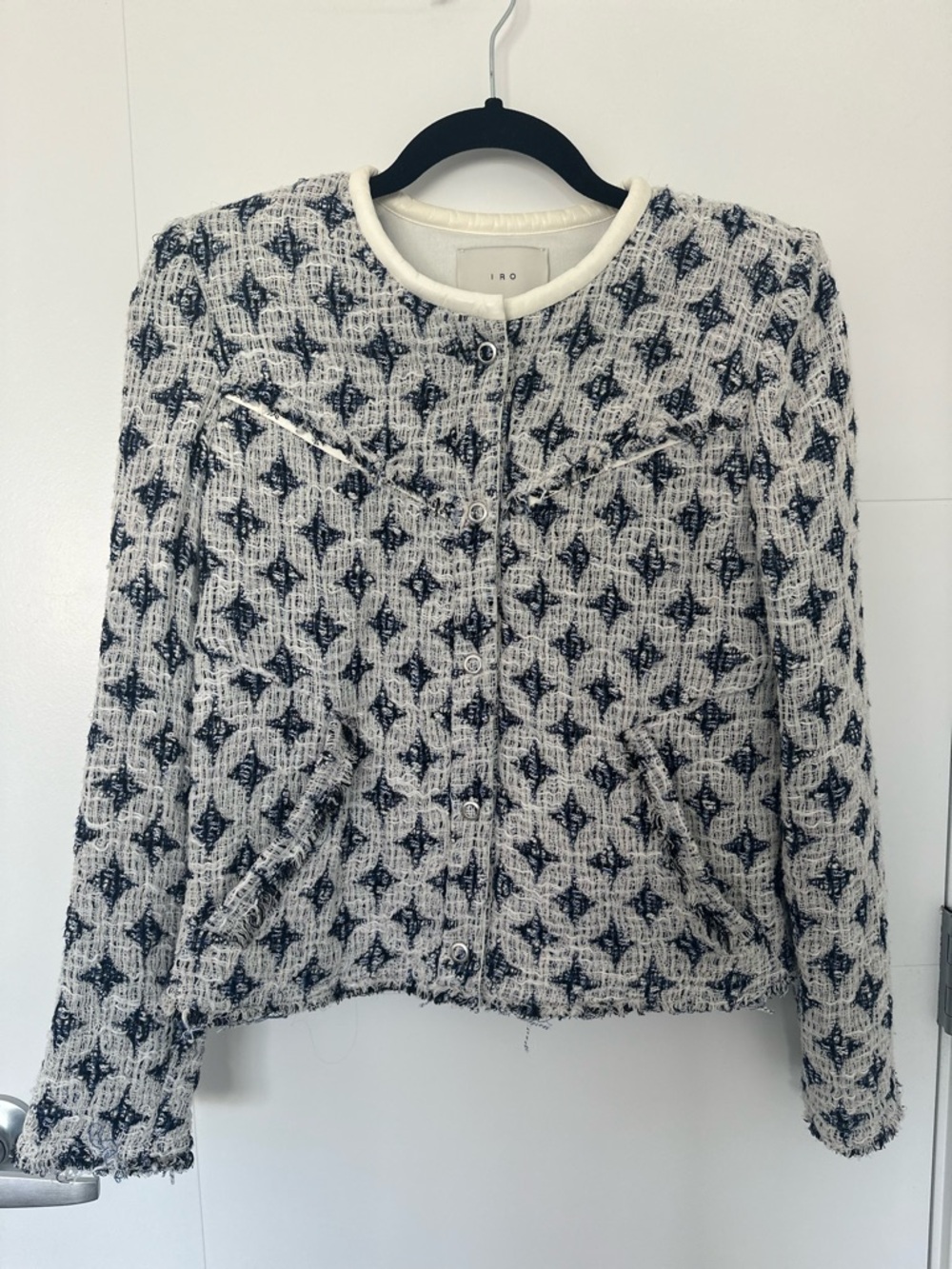 IRO Handi Embroidered Bomber Jacket Size EU 38
